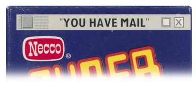 NECCO 1999 Cyber Speak computer disc candy You Have Mail